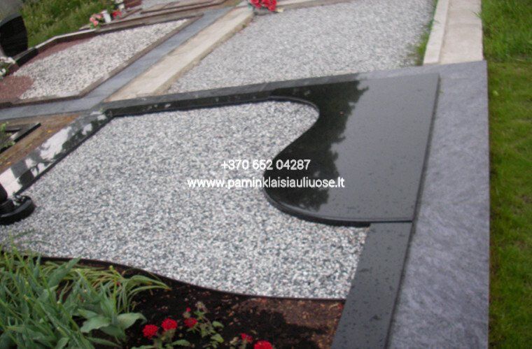 Akmenita, ĮI | kapų dengimas granito ir 3D stiklo plokštėmis