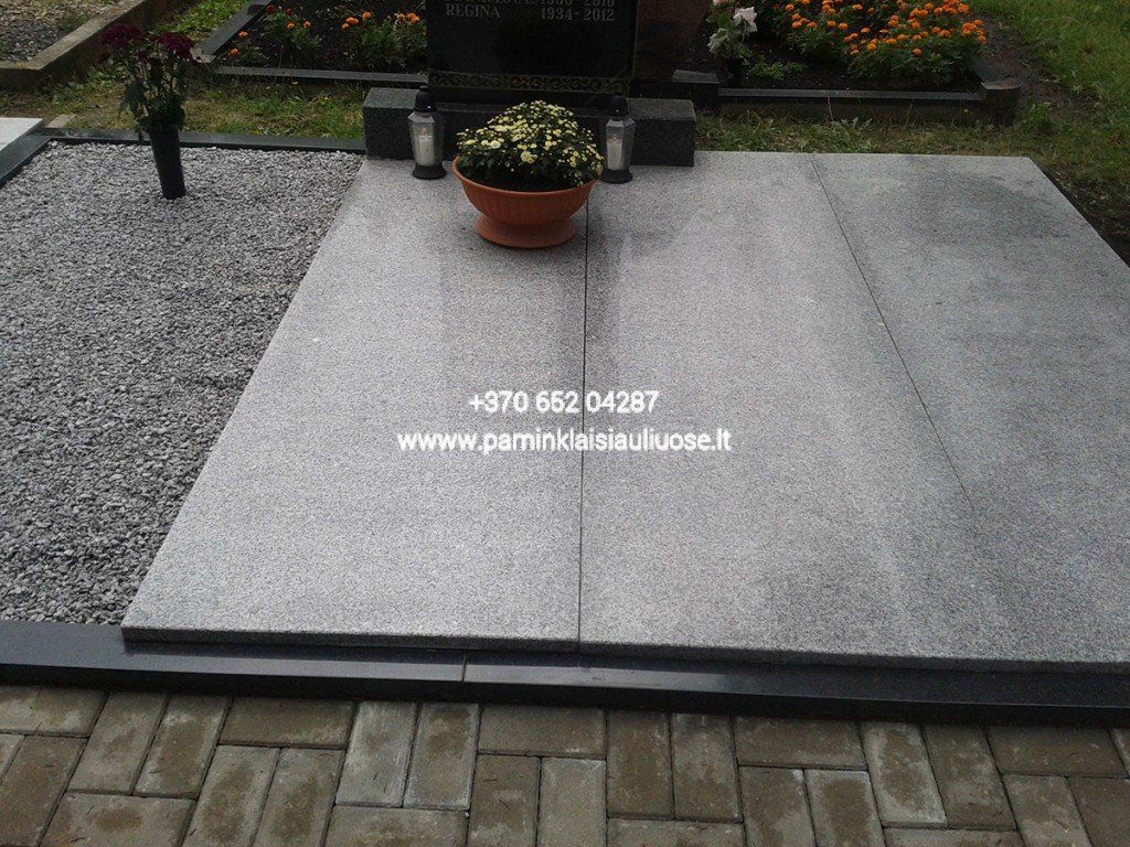 Akmenita, ĮI | kapų dengimas granito ir 3D stiklo plokštėmis