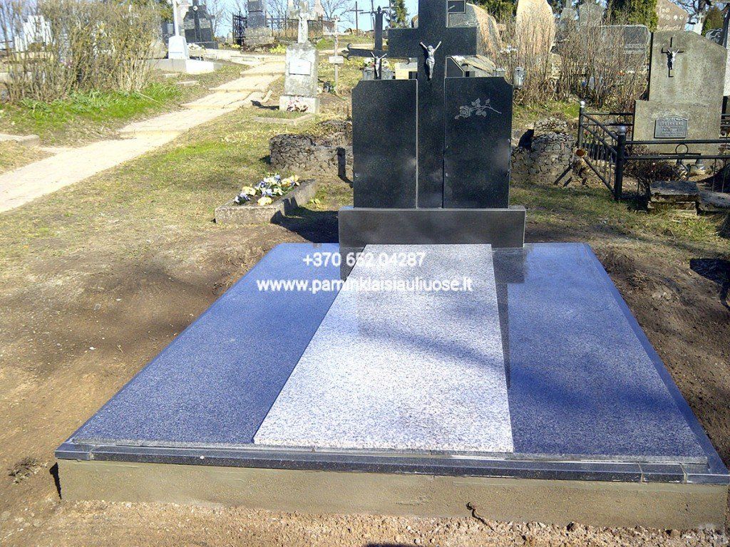 Akmenita, ĮI | kapų dengimas granito ir 3D stiklo plokštėmis