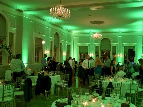wedding uplighting at Hawthorne Hotel, Salem, MA, boston, cambridge