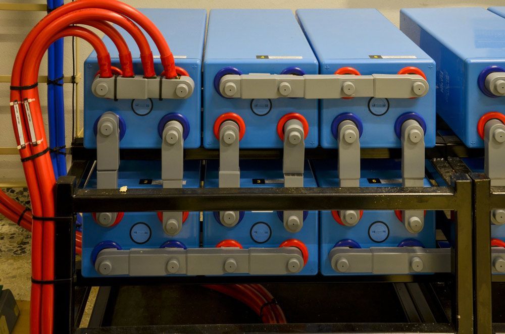 Bunch Of Blue Batteries — Max Fox Electrical in Narrabri, NSW