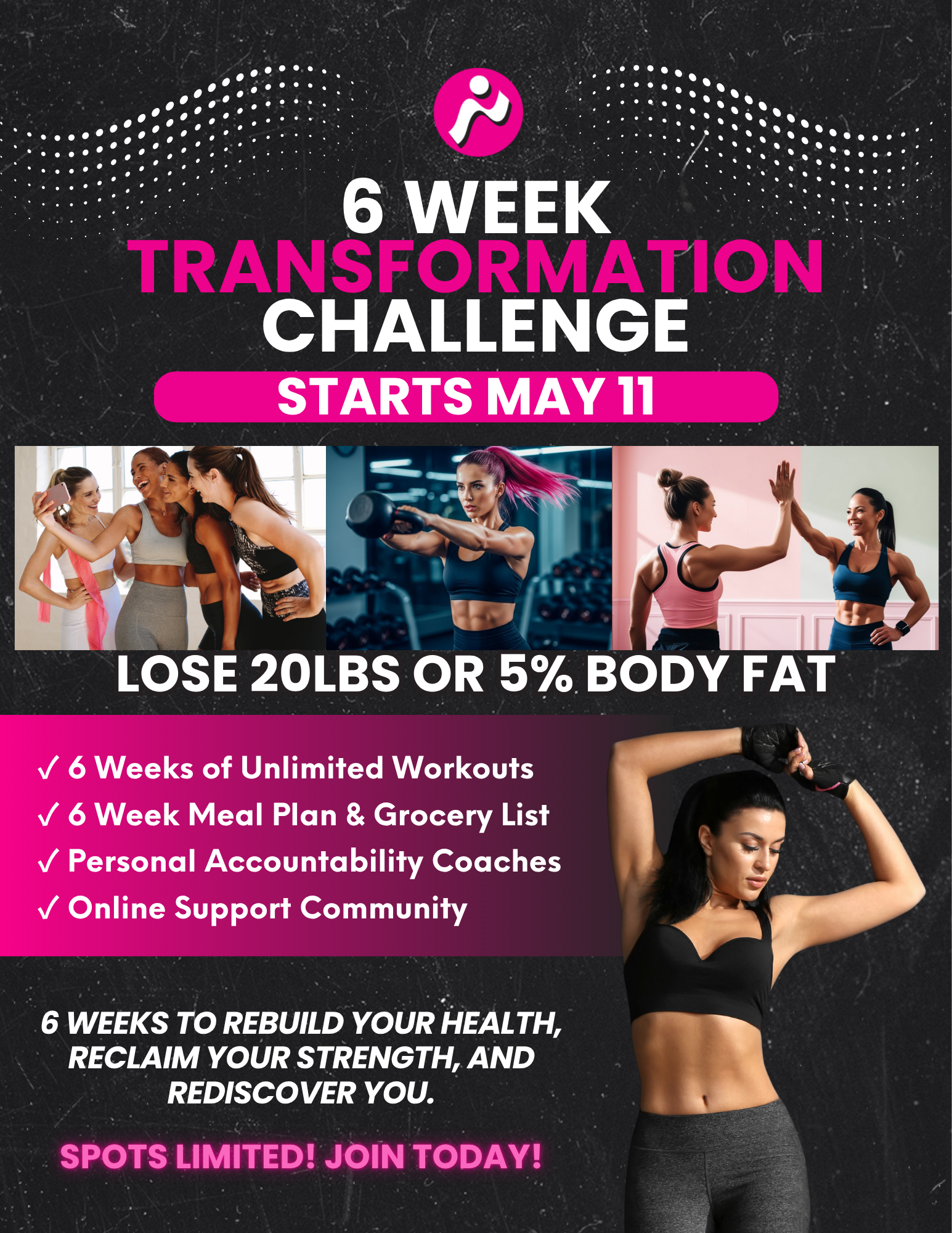 A pink poster for a 21 day detox program