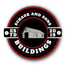 The logo for schaub and sons buildings shows a barn