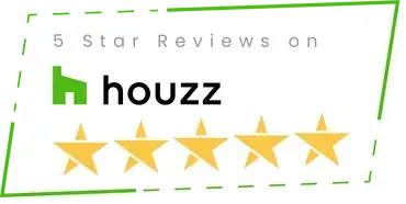 A houzz logo with five stars on it