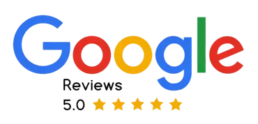 A google logo with five stars on it