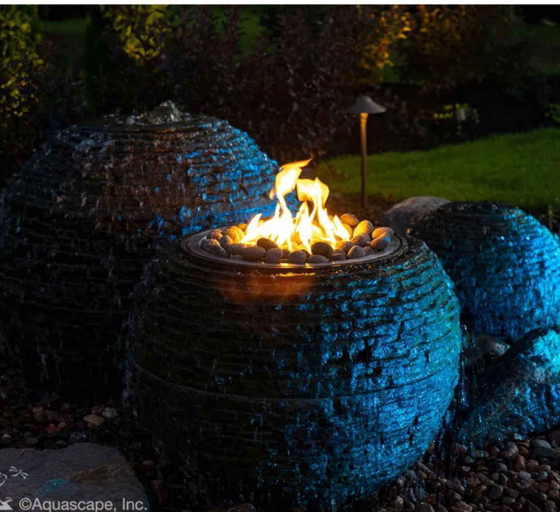 Firepit on a patio