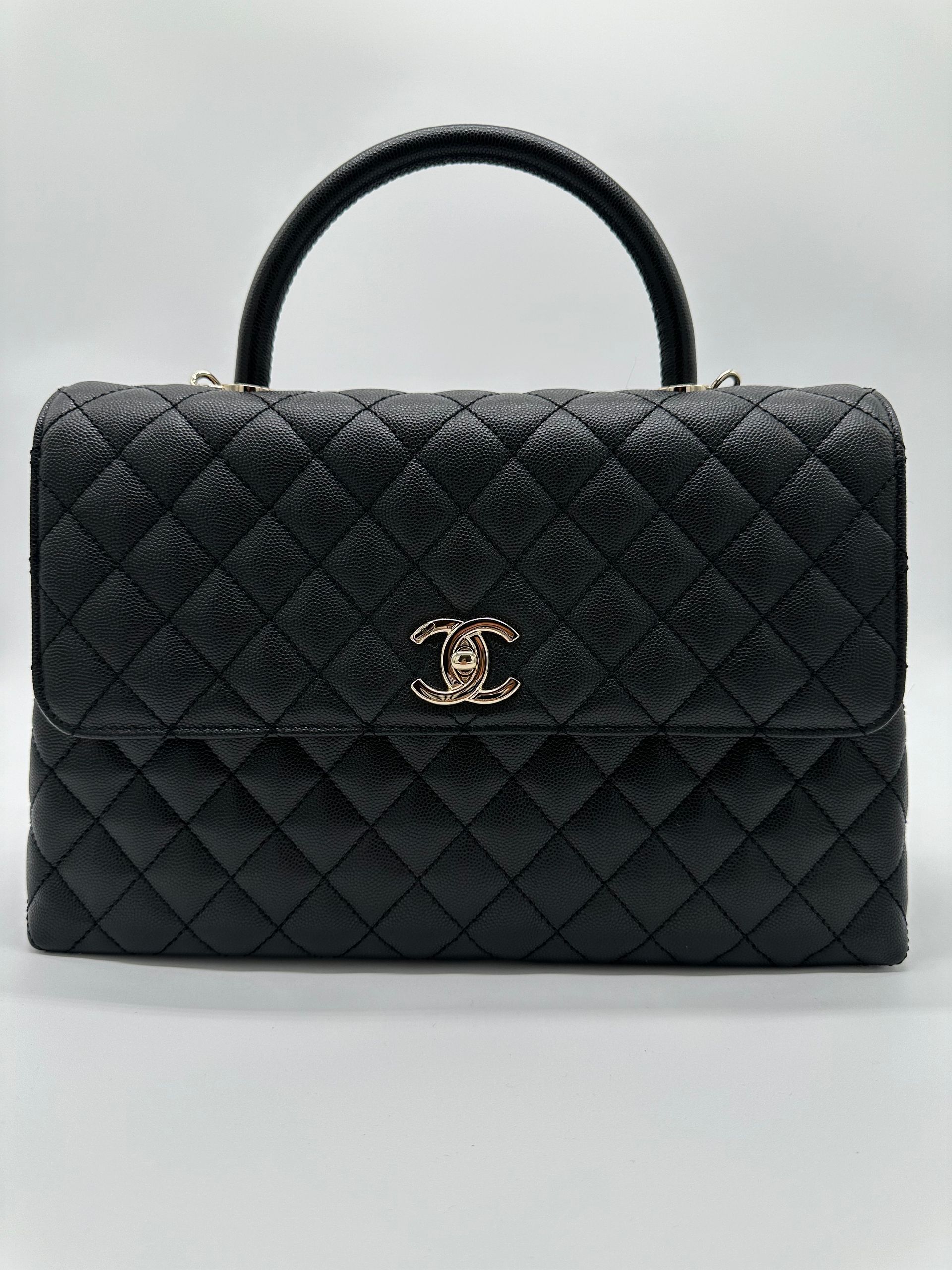 Chanel Maxi Flap Bag with Top Handle (Black)