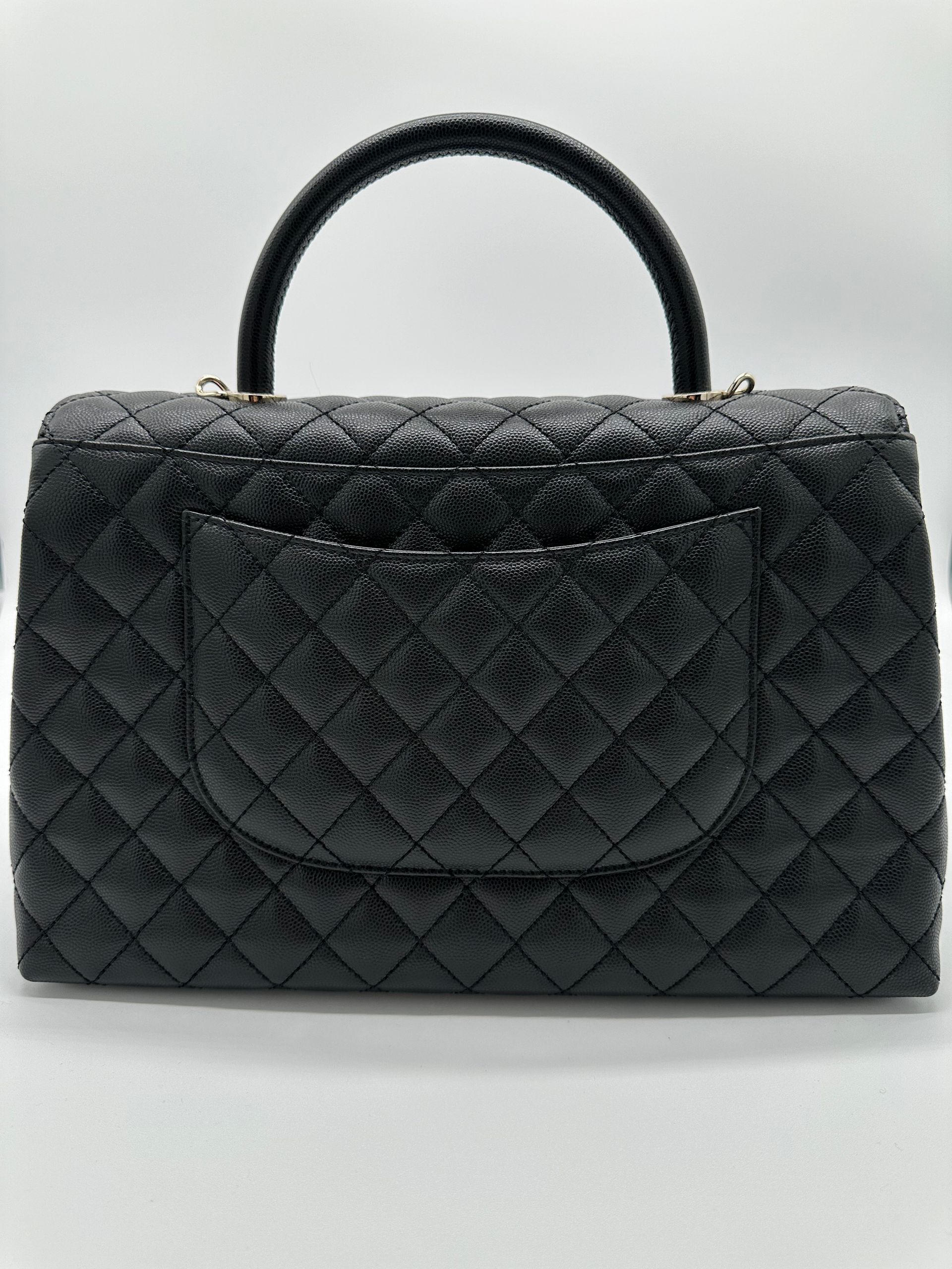 Chanel Maxi Flap Bag with Top Handle (Black)