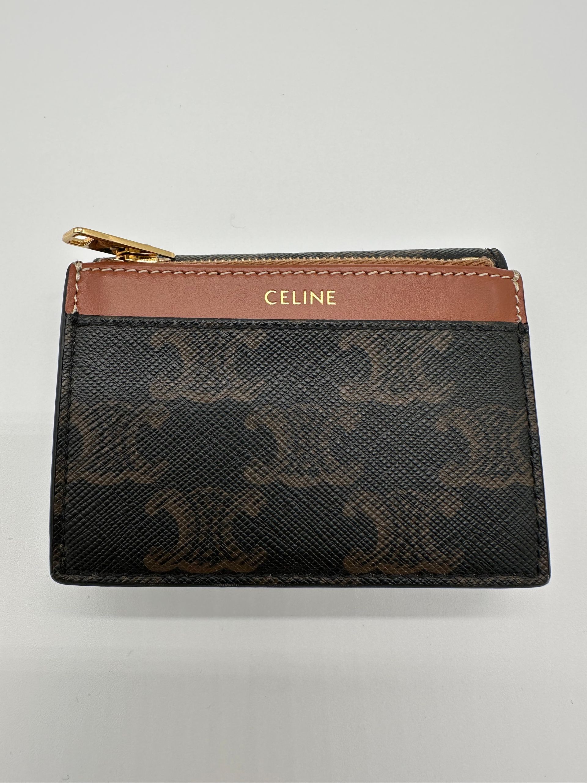 Celine  Compact Wallet  with Coin Triomphe (Monogram)
