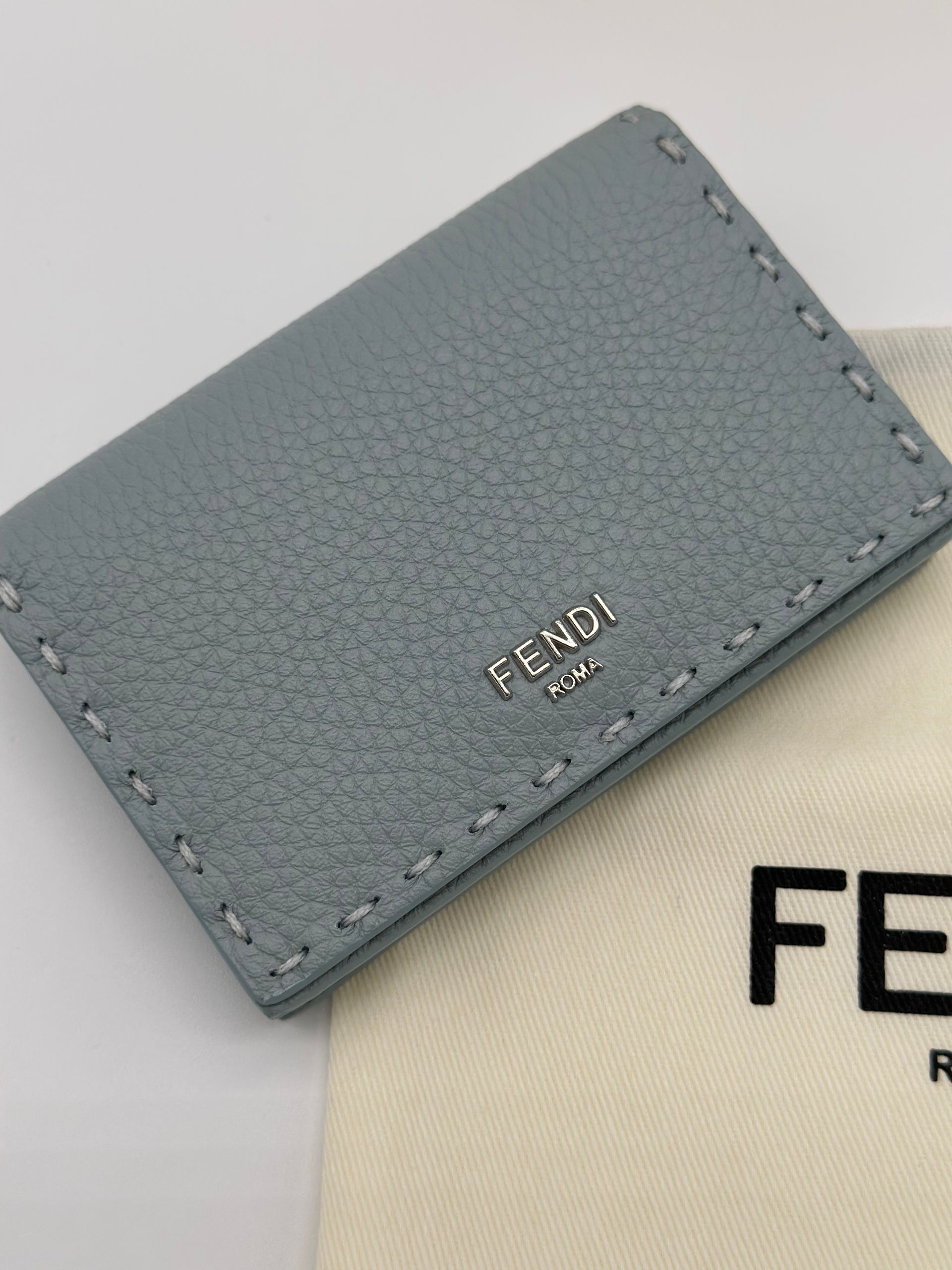 Fendi Leather Card Case (Blue)