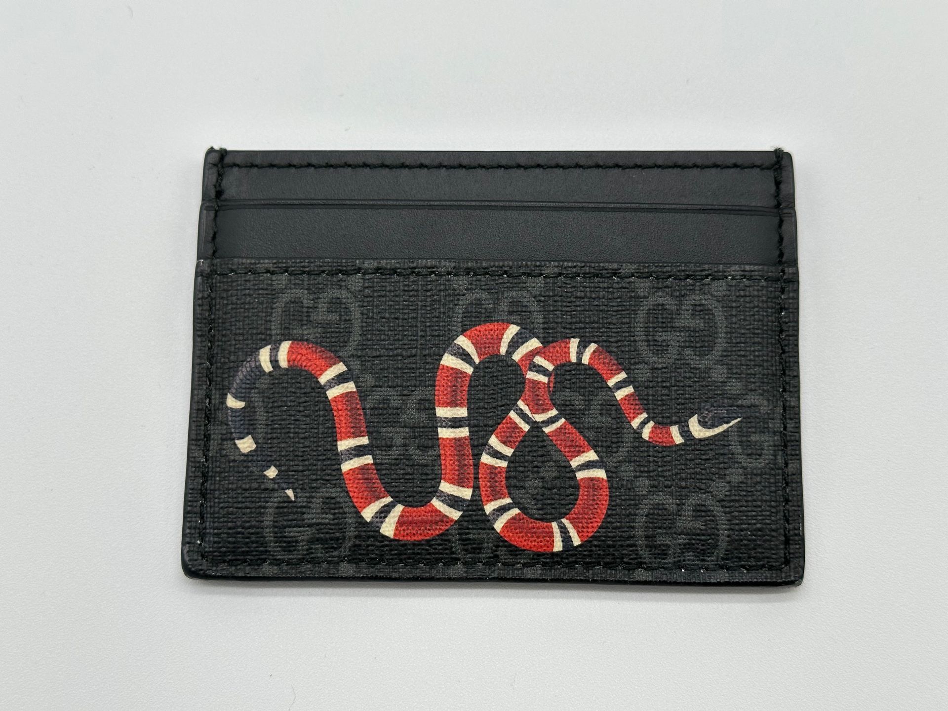 Gucci  Supreme Kingsnake Card Holder (Black)