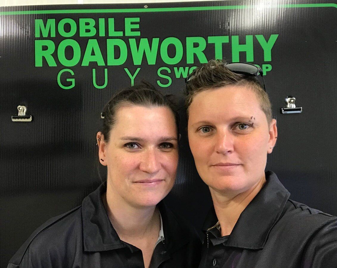 Two Employee of Roadworthy Guys Townsville — Mobile Roadworthy Guys Townsville in Aitkenvale, QLD