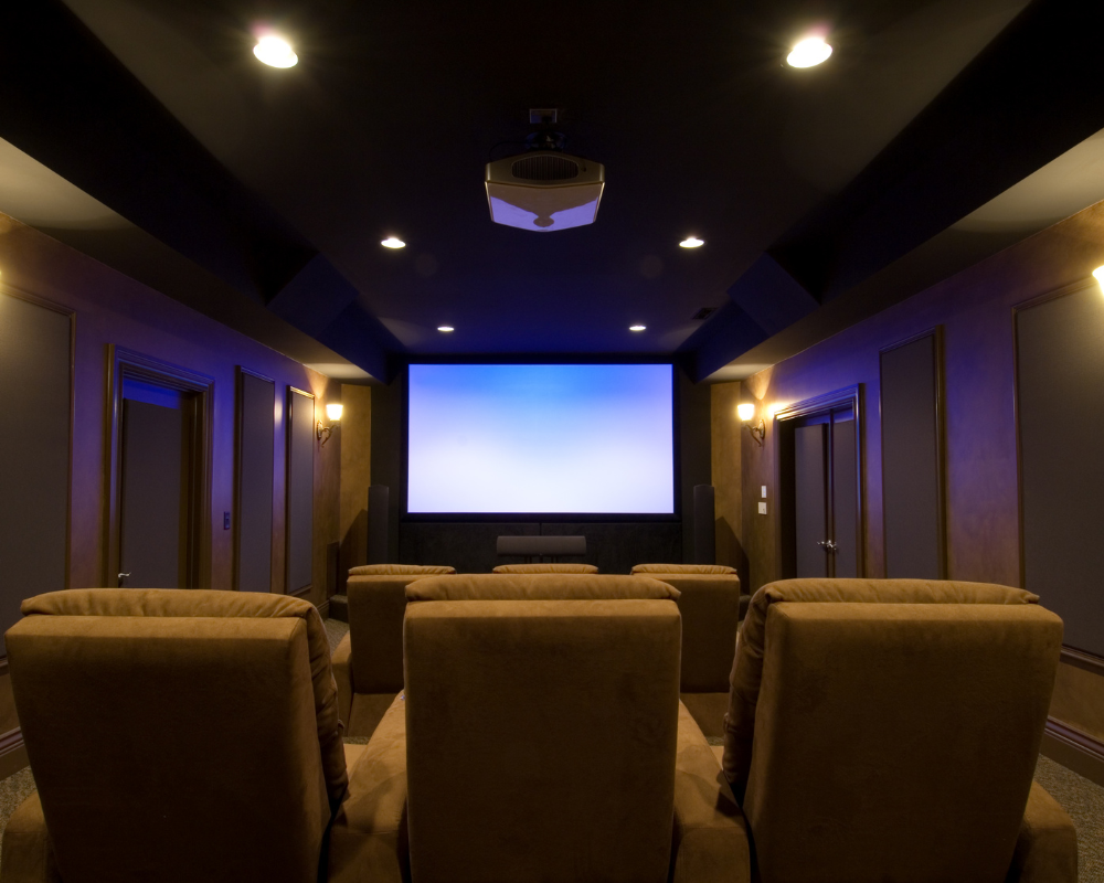 small basement home cinema