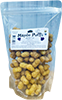 Bag of Magnolia Puffs, a snack food, with a white and blue label.