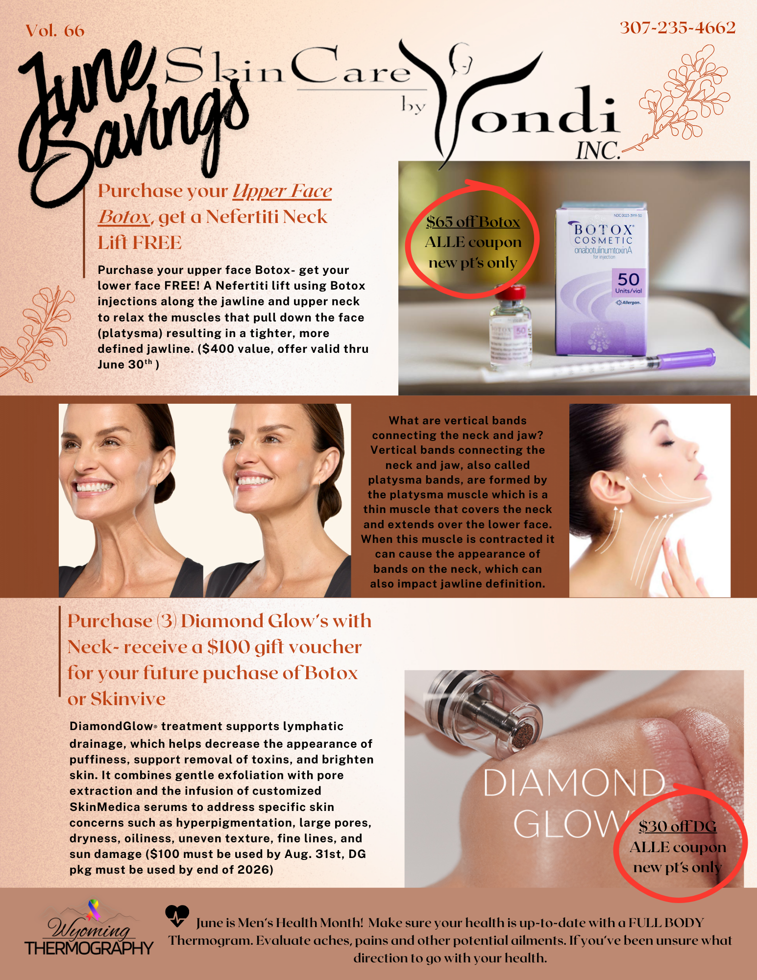 SkinCare India promo flyer with products, “WIN!” contest, and discount offers on a beige background