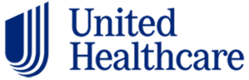 The logo for united healthcare is blue and white