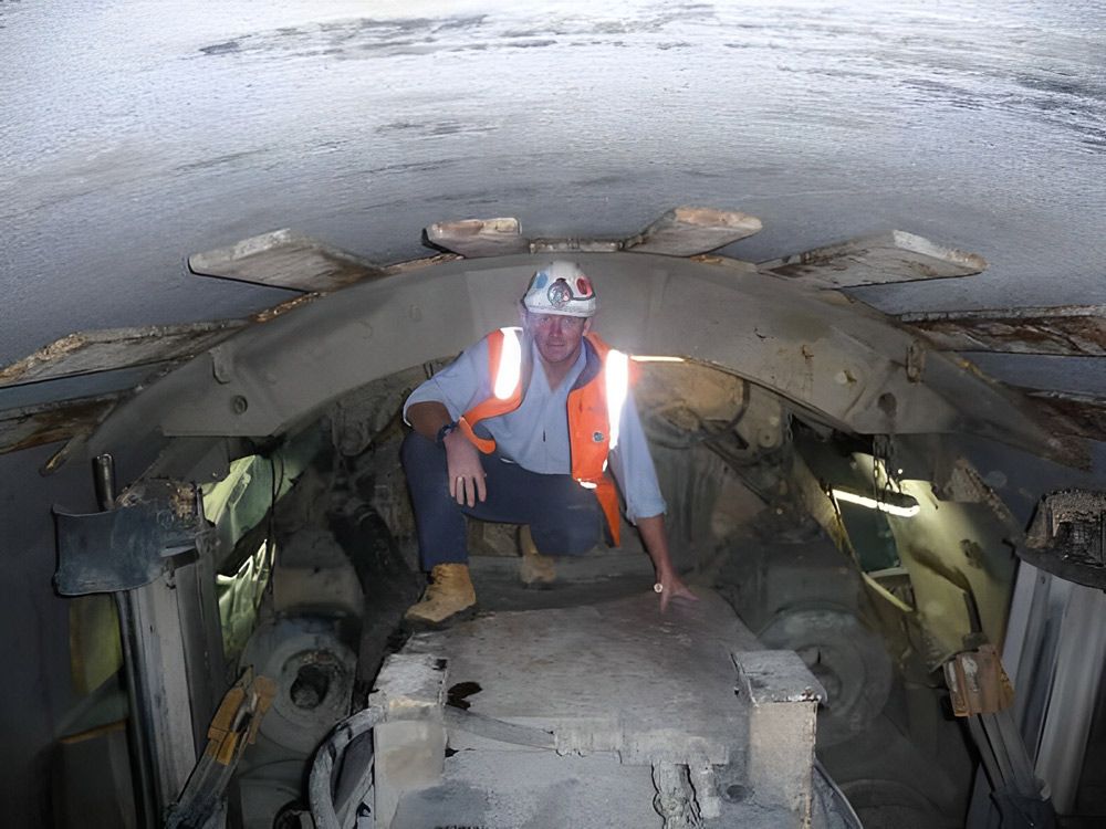 A Man Worker In Tunnel — Local Electricians in Lavington, NSW