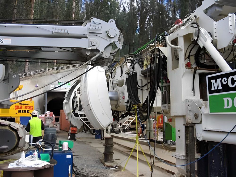 A Man Worker In Industrial Electrical In Tunnel — Industrial Electrical Services in Lavington, NSW