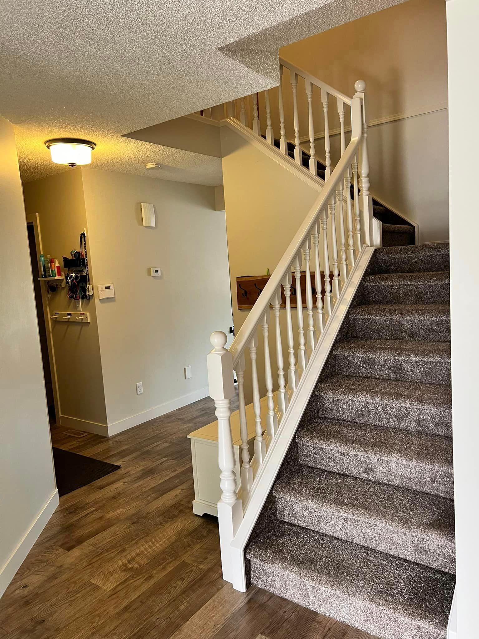 A staircase leading up to the second floor of a house.
