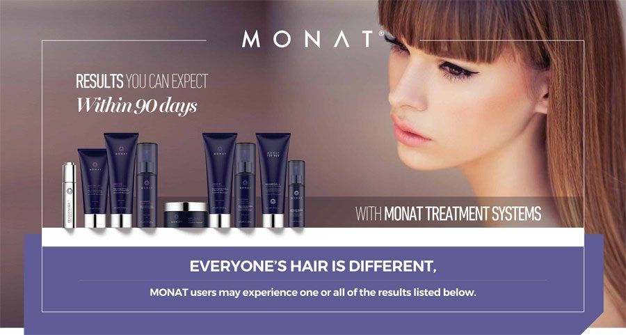 monat brand haircare products - results you can expect within 90 days