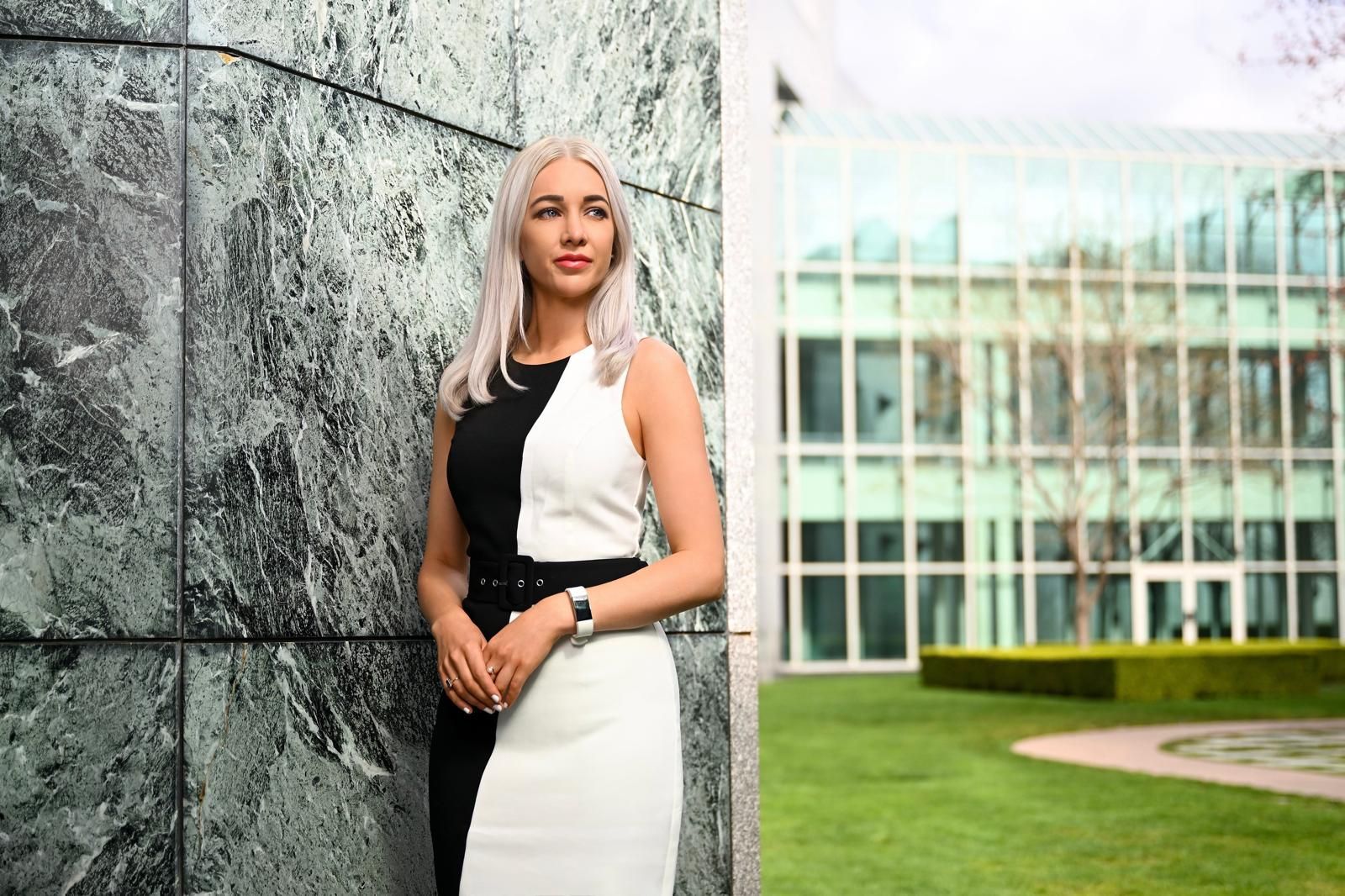 Kimberley Caines at Parliament House.