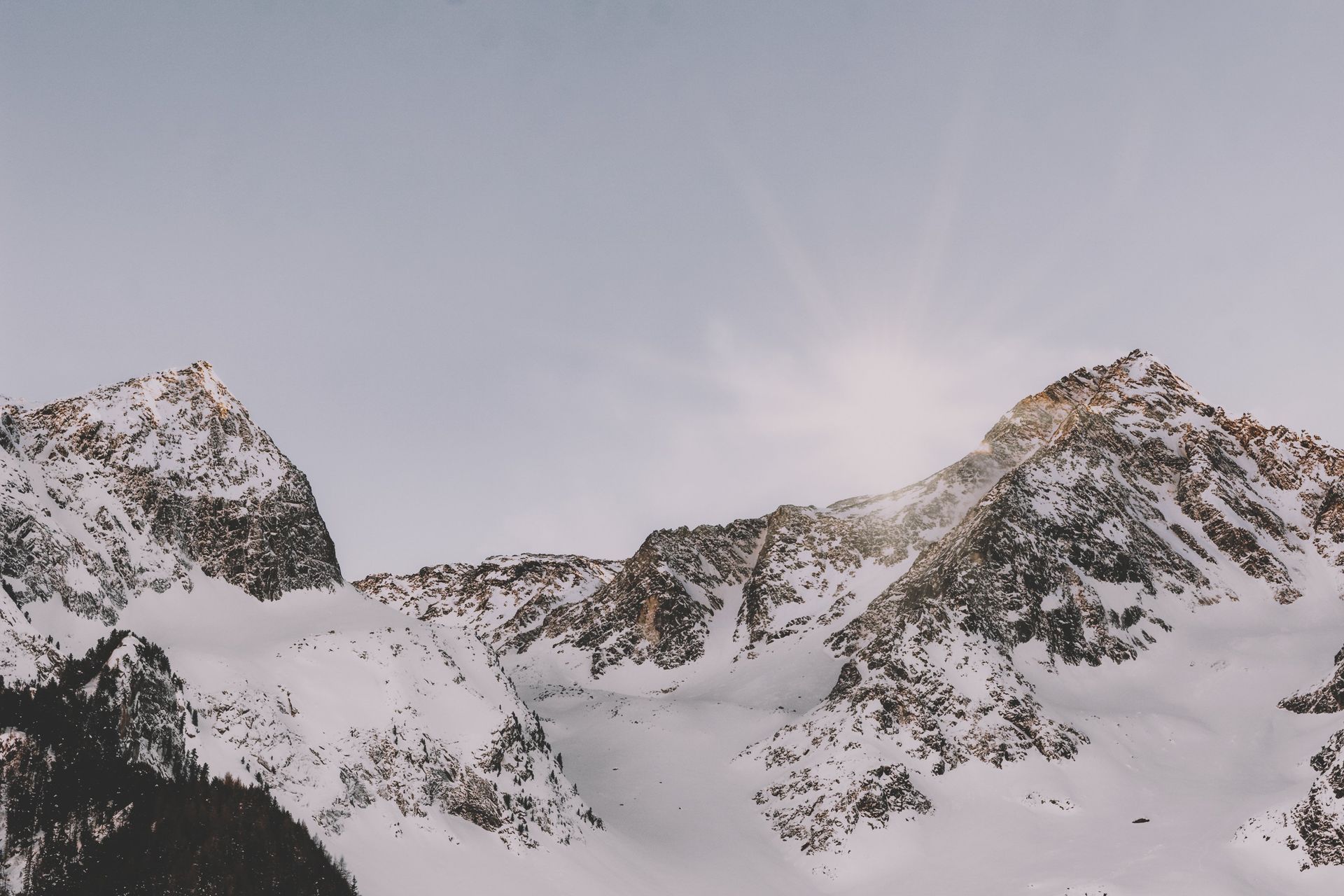 image of snow covered mountains. Most likely not in Blue Ridge or North Georgia