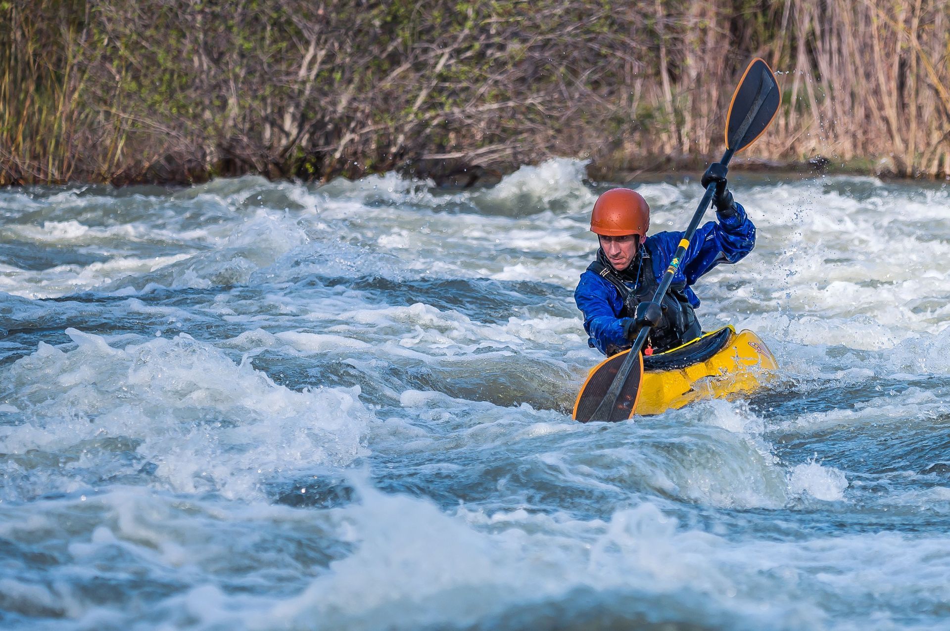 Kayaker on the Ocoee river where the Olympic kayaking event was held