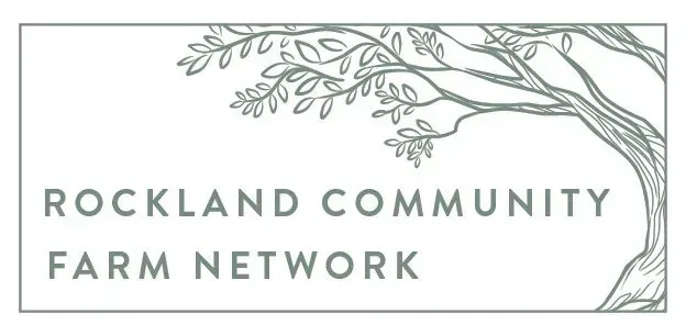 Logo: Rockland Community Farm Network with tree illustration in green.