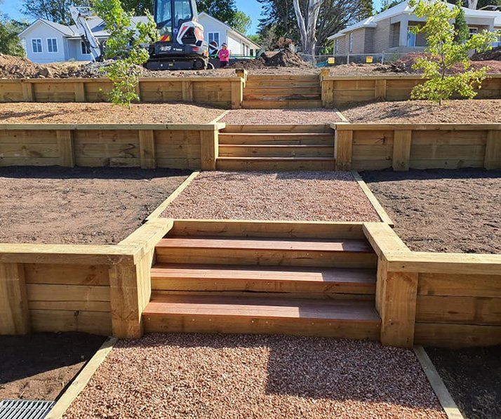 Garden Beds With Stairs — Landscaping in Southern Highlands, NSW