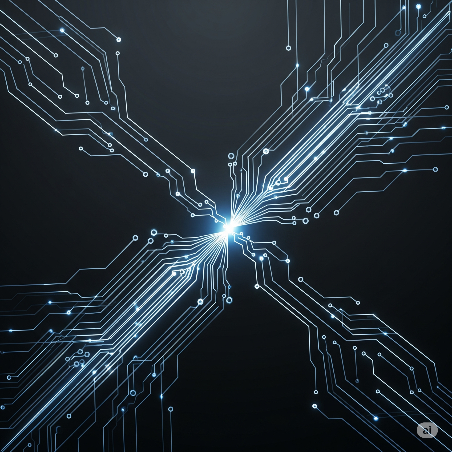 Interconnected circuits representing innovation.
