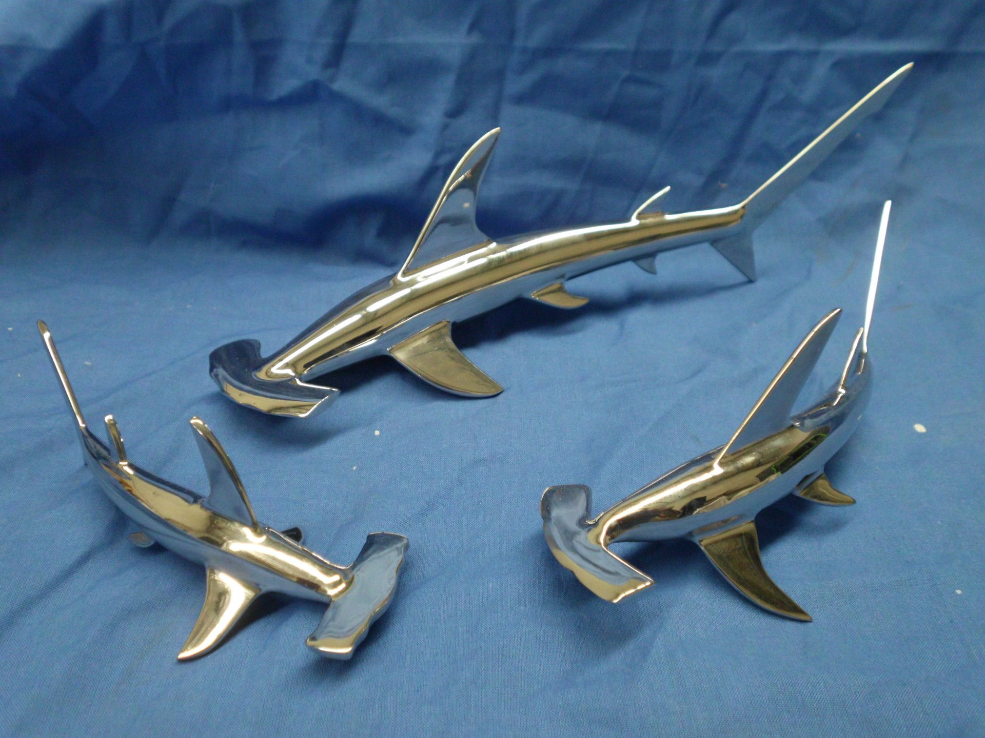 3 Hammerhead Shark Ornaments — Custom Stainless Craft In Craiglie, QLD