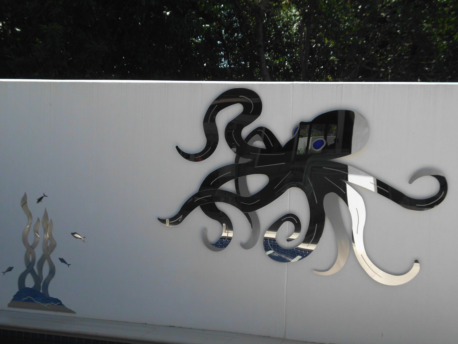 Custom Made Steel Octopus On A Wall— Custom Stainless Craft In Craiglie, QLD