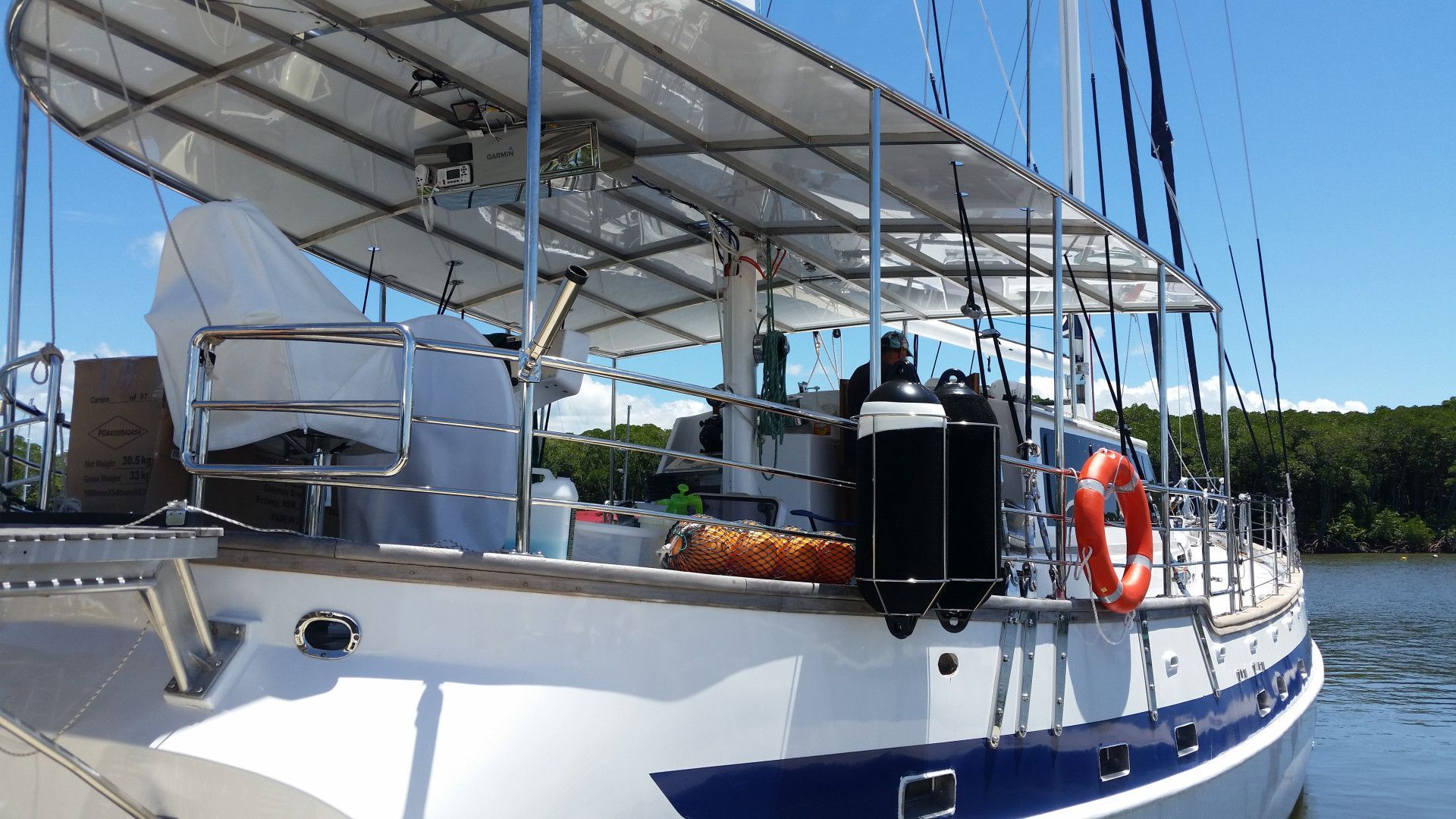 Yacht Canopy & Railing — Custom Stainless Craft In Craiglie, QLD