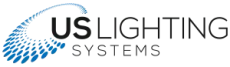The logo for us lighting systems LED lighting company Greenville SC