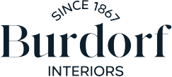 Burdorf Interiors logo with “Since 1867” in black text on a white background