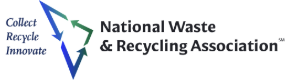 National Waste & Recycling Association logo with blue and green arrows and “Collect Recycle Innovate” text