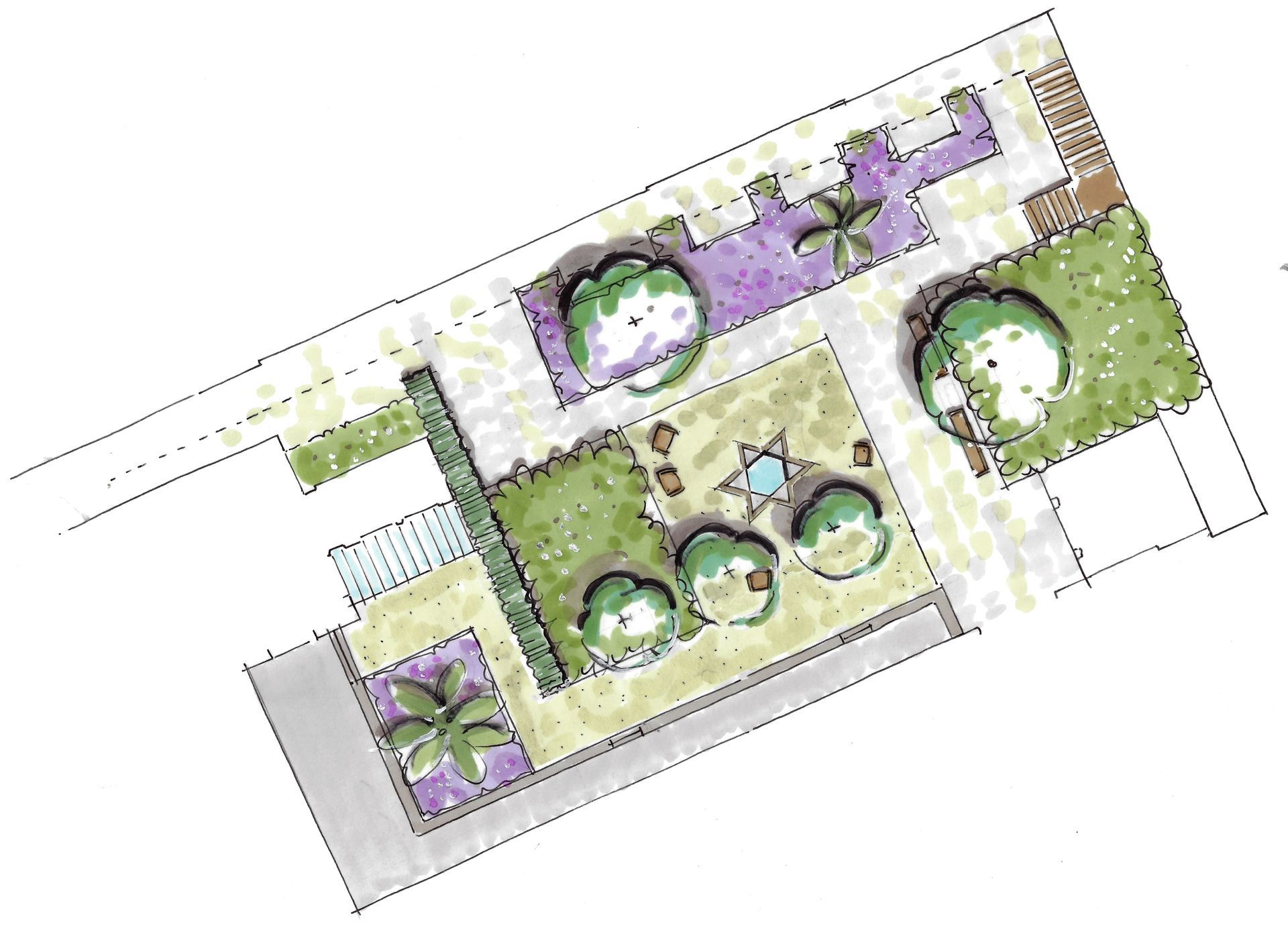 Schetsontwerp binnentuin, Gouda