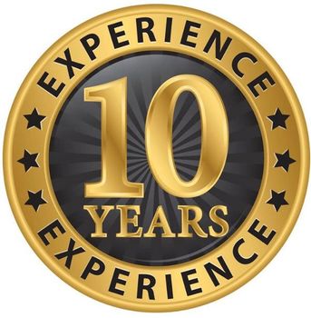 10 years experience icon