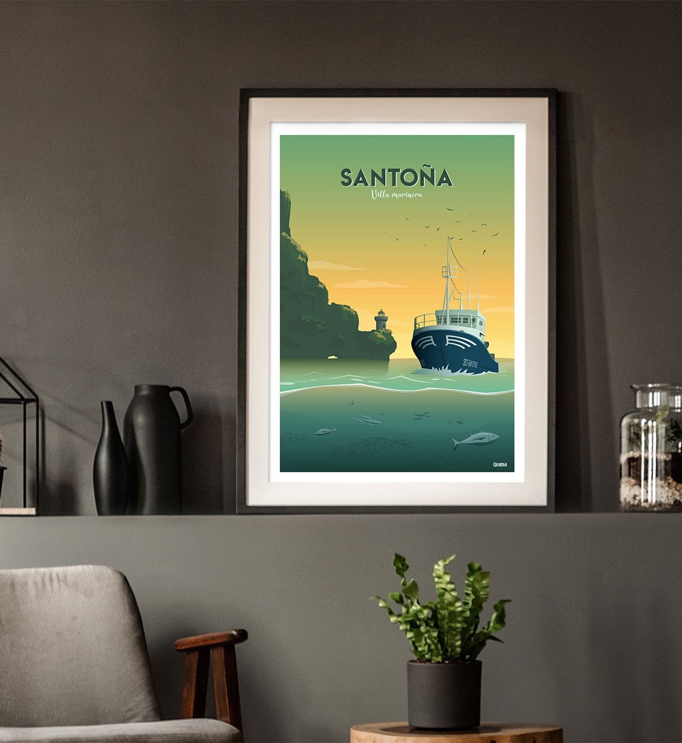 Cartel de Santoña