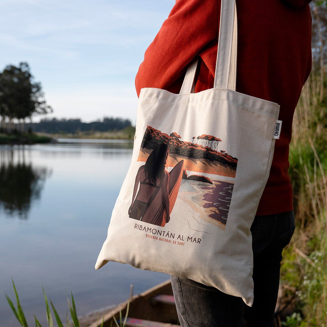 Tote bag con diseño Surf en Ribamontán al mar