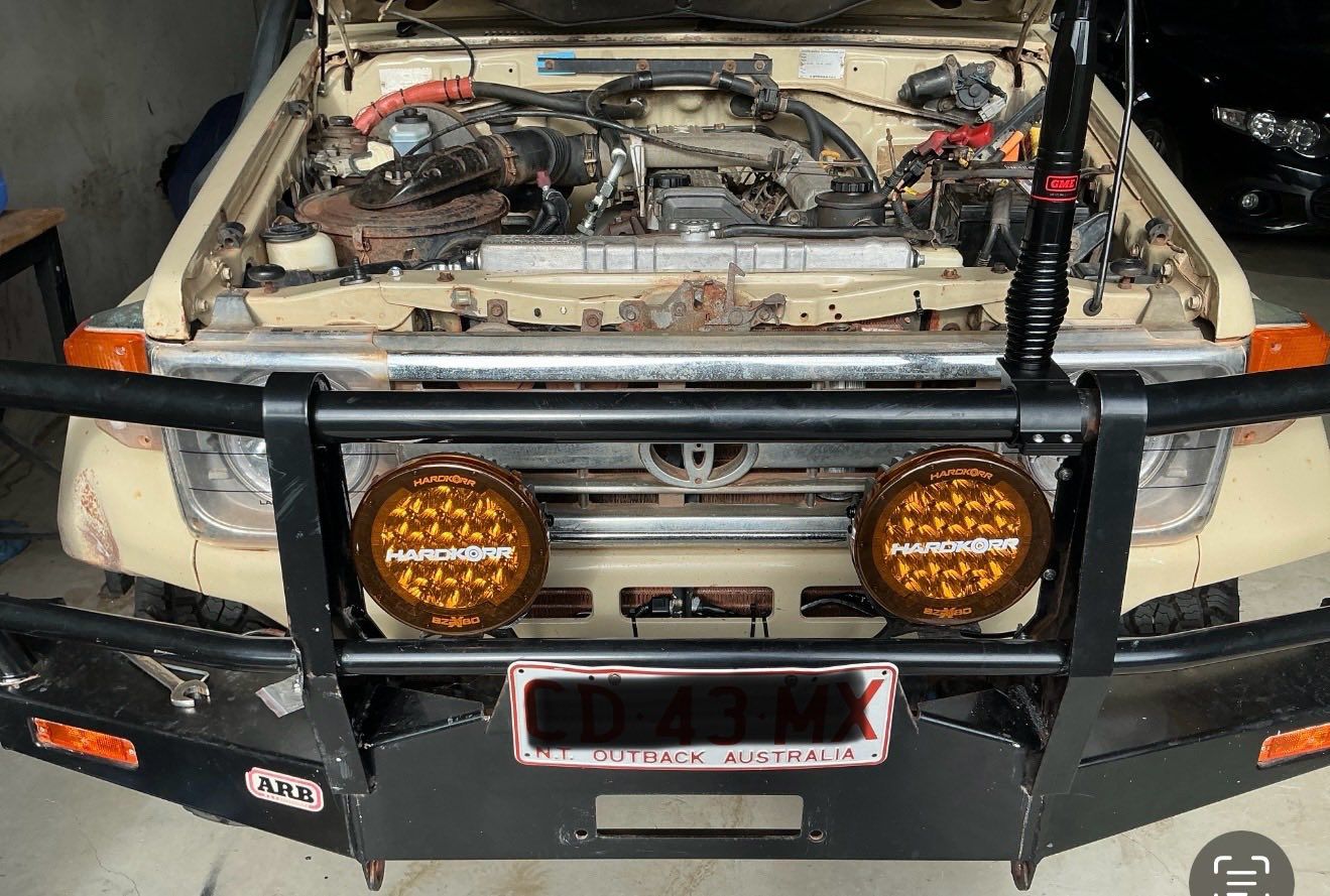 Tan Off-road Vehicle With the Hood Open — Prestige Automotive NT In Adelaide River, NT