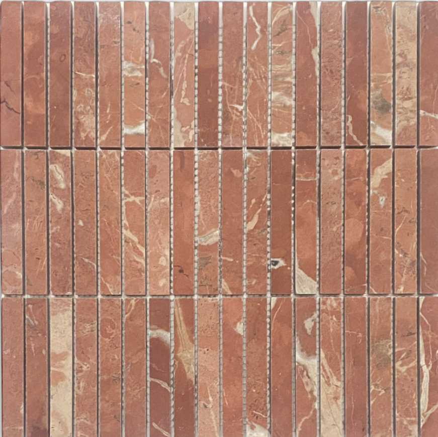 Red and Tan Marble Mosaic Tile — Stone Arc in Kincumber, NSW