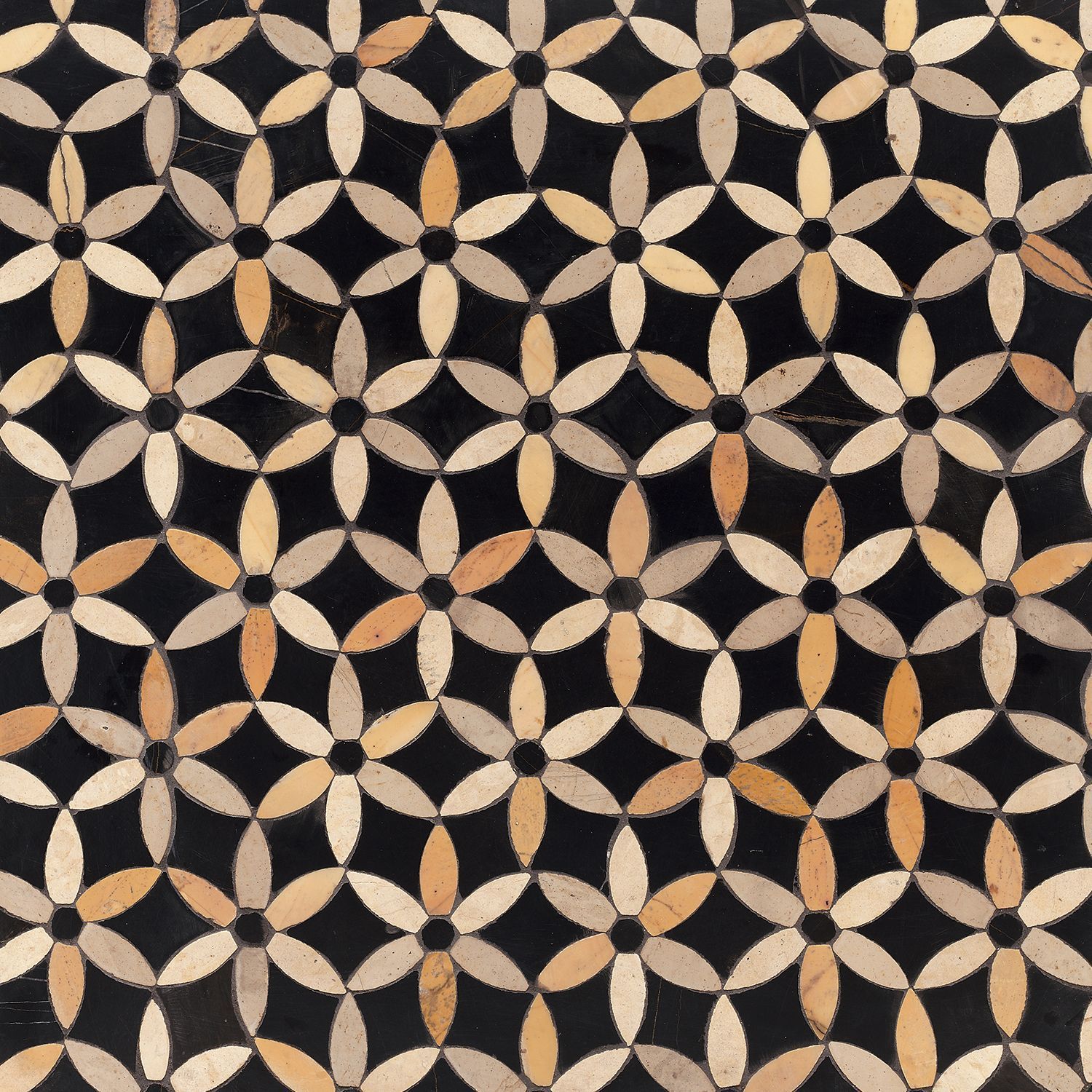 A Black Background With A Pattern Of Flowers On It  — Stone Arc in Kincumber, NSW