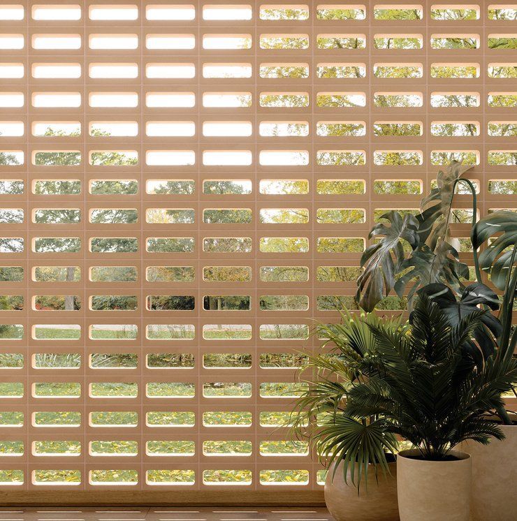 Beige Rectangular Breeze Block Wall — Stone Arc in Kincumber, NSW