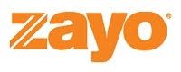 The orange "zayo" company logo, featuring a stylized letter "z" with diagonal lines.