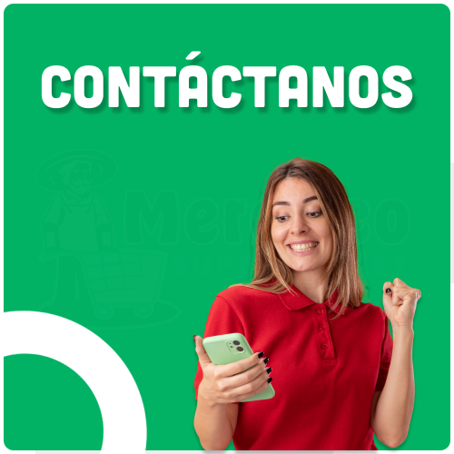 A woman in a red shirt is holding a cell phone.