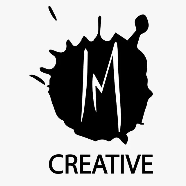 een zwart-wit logo IM Creative