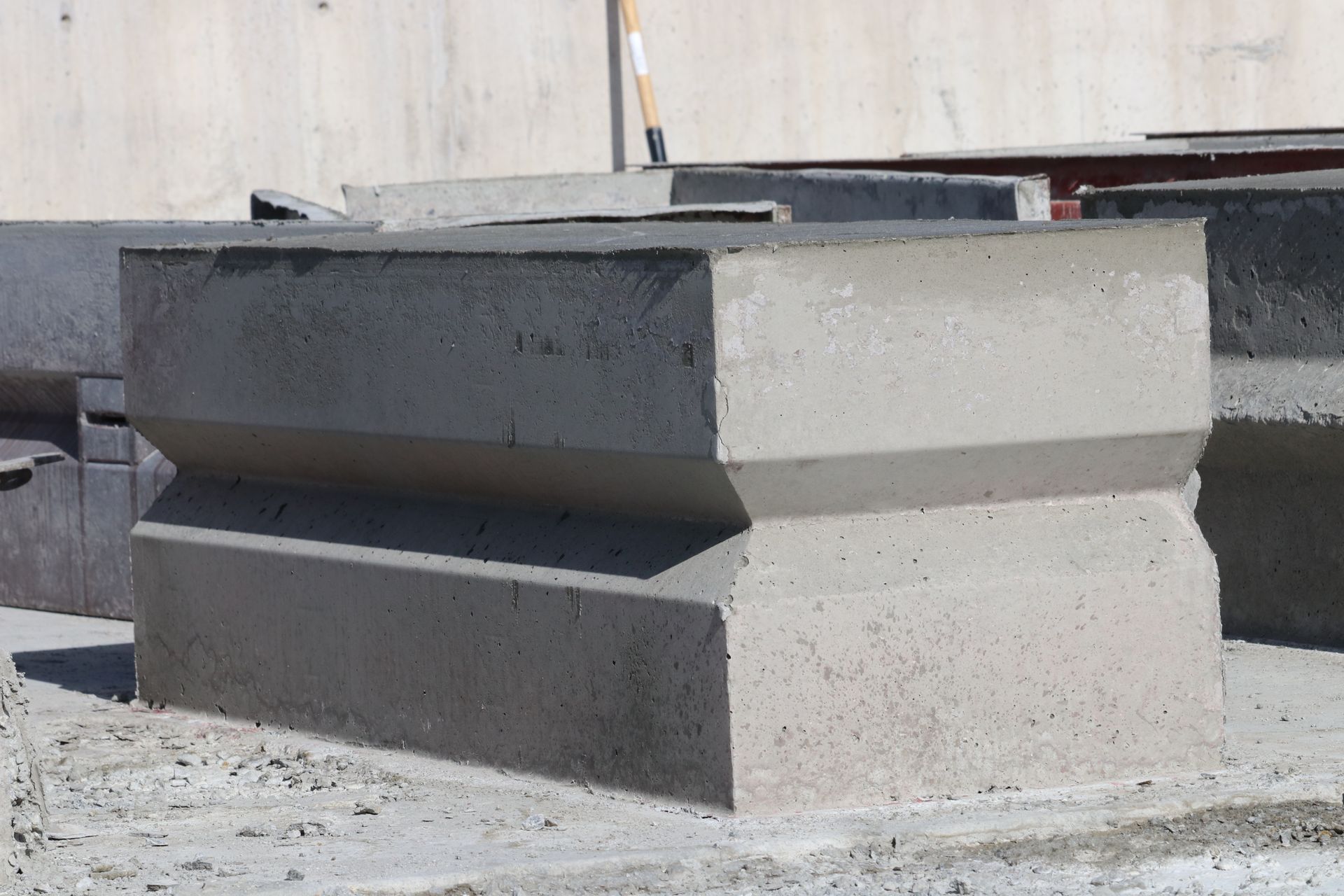 pre-cast concrete blocks