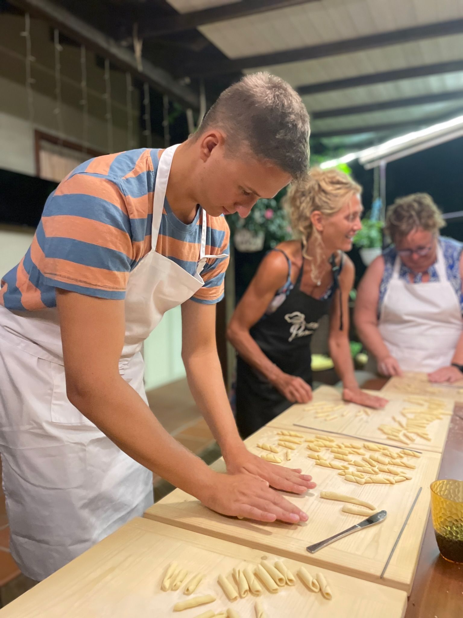 ? Guests making fresh pasta during our cooking class in Salento
