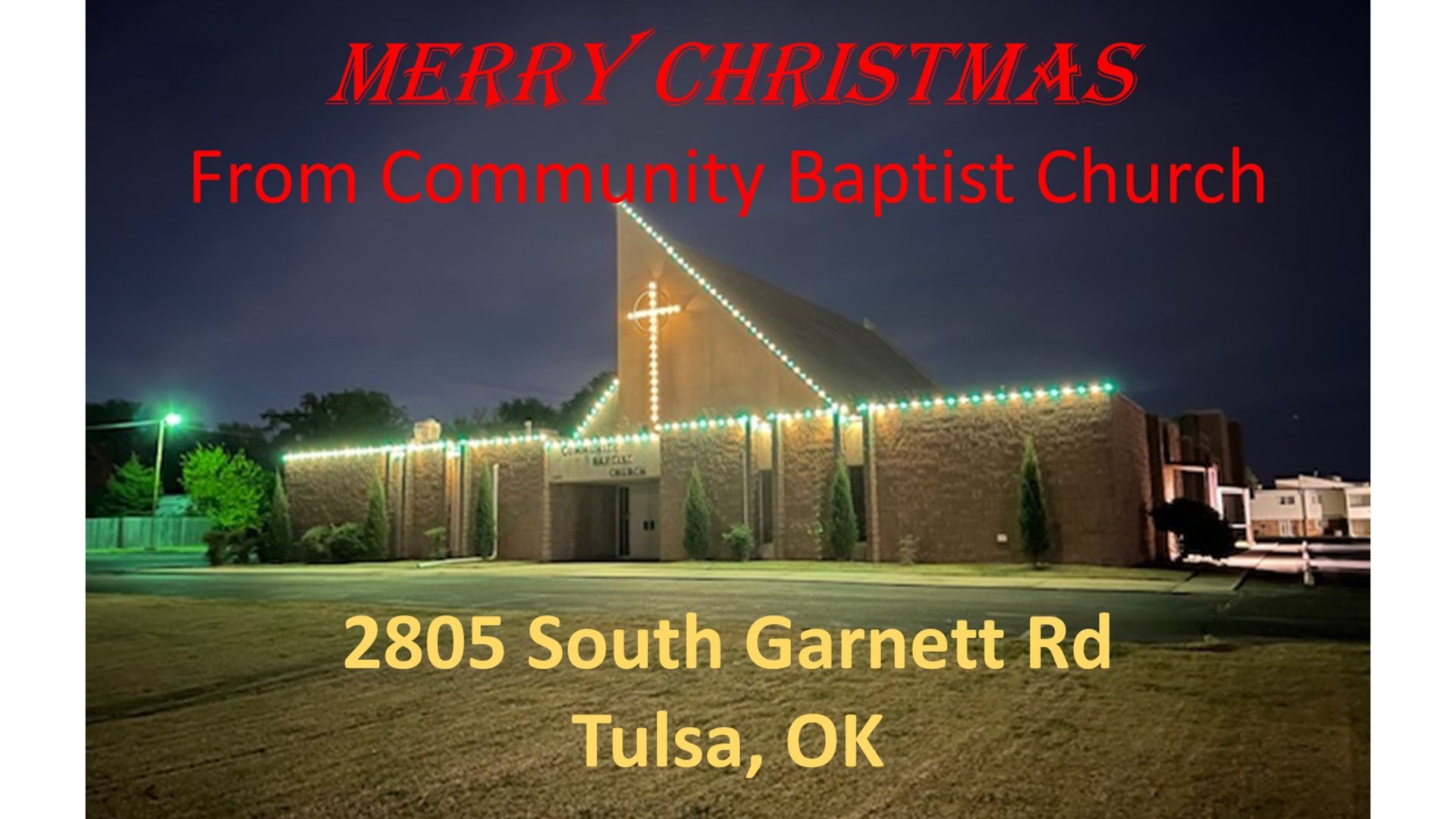 Community Baptist Church Front